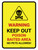 Warning - Keep Out Poison No Pets Allowed with Hazard Icon Portrait - Wall Sign