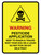 Warning - Pesticide Application with Hazard Icon Portrait - Wall Sign