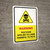 Warning - Pesticide Applied To Lawn Harmful to Pets with Hazard Icon Portrait - Wall Sign