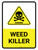 Weed Killer with Hazard Icon Portrait - Wall Sign