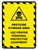 Pesticide Storage Area Use Proper PPE Hazard Lines with Icon Portrait - Wall Sign