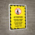 Attention: Organic Farms On This Land Hazard Lines with Icon Portrait - Wall Sign