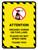 Attention: Organic Farms On This Land Hazard Lines with Icon Portrait - Wall Sign