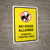 No Dogs Allowed - Chemical Treated Lawn with Icon Portrait - Wall Sign