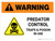 Warning: Predator Control Traps & Poison In Use Landscape - Wall Sign