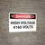 Danger: High Voltage 4160 Volts - Wall Sign