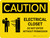 Caution: Electrical Closet Do Not Enter Without Permission Landscape With Icon - Wall Sign