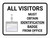 All Visitors Must Obtain Identification Badge Landscape with Icon - Wall Sign