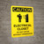 Caution: Electrical Closet Do Not Enter Without Permission Portrait With Icon - Wall Sign