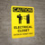 Caution: Electrical Closet Enter By Permit Only Portrait With Icon - Wall Sign