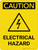 Caution: Electrical Hazard Warning Portrait With Icon - Wall Sign