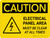 Caution: Electrical Panel Area Must be Clear at All Times Landscape With Icons - Wall Sign