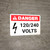 Danger: 120-240 Volts Landscape with Icon - Wall Sign