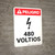 Danger: 480 Volts Spanish Portrait with Icon - Wall Sign