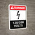 Danger: ANSI 120-208 Volts Portrait with Icon - Wall Sign