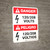 Danger: ANSI 120-208 Volts Portrait Bilingual Spanish with Icon - Wall Sign