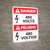 Danger: ANSI 480 Volts Portrait Bilingual Spanish with Icon - Wall Sign