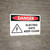 Danger: Electric Gate Keep Clear Landscape with Icon - Wall Sign