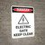 Danger: Electric Gate Keep Clear Portrait with Icon - Wall Sign