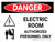 Danger: Electric Room Authorized Personnel Only Landscape with Icon - Wall Sign