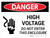 Danger: High Voltage - Do Not Enter This Enclosure Landscape with Icon - Wall Sign