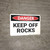 Danger: Keep off Rocks - Wall Sign