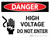 Danger: High Voltage Do Not Enter Landscape with Icon - Wall Sign