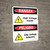 Danger: High Voltage Inside Bilingual Spanish with Icons - Wall Sign