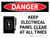 Danger: Keep Electric Panel Area Clear At All Times Landscape with Icon - Wall Sign