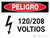 Danger: 120-208 Volts Spanish Landscape with Icon - Wall Sign