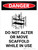 Danger: Do Not Alter Move Scaffold While in Use Portrait with Icon - Wall Sign