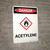 Danger: Acetylene Portrait with Icon - Wall Sign