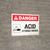 Danger: Acid Stored Inside Landscape with Icon - Wall Sign