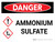 Danger: Ammonian Sulfate Landscape with Icon - Wall Sign
