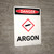Danger: Argon Portrait with Icon - Wall Sign