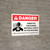 Danger: Asbestos Containing Material Exists in This Building Landscape - Wall Sign