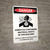 Danger: Asbestos Containing Material Exists in This Building Portrait with Icon - Wall Sign
