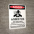 Danger: Asbestos May Cause Cancer Authorized Personnel Only Wear PPE Portrait with Icon - Wall Sign