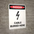 Danger: Cable Buried Here Portrait With Icons - Wall Sign