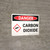Danger: Carbon Dioxide Landscape With Icon - Wall Sign