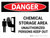 Danger: Chemical Storage Area Unauthorized Persons Keep Out Landscape with Icon - Wall Sign