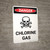 Danger: Chlorine Gas Portrait with Icon Portrait - Wall Sign