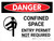 Danger: Confined Space Entry Permit Not Required Landscape with Icon - Wall Sign