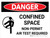 Danger: Confined Space Non Permit Air Test Required Landscape with Icon - Wall Sign