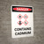 Danger: Contains Cadmium Portrait with Icon - Wall Sign