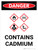 Danger: Contains Cadmium Portrait with Icon - Wall Sign