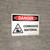 Danger: Corrosive Material Warning Landscape with Icon - Wall Sign