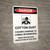 Danger: Cotton Dust Causes Damage To Lungs Portrait with Icon - Wall Sign