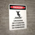 Danger: Crossing or Standing on Conveyor is Forbidden Portrait with Icon - Wall Sign