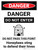 Danger: Do Not Enter Honebees Sting Portrait with Icon - Wall Sign